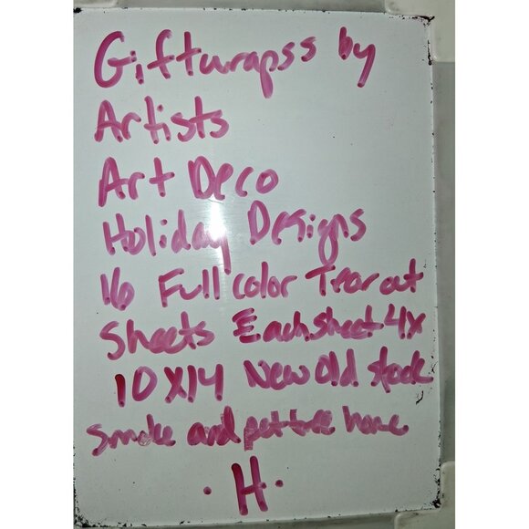 Giftwraps By Artists: Art Deco Holiday Designs Book With 16 Tear-Out Sheets - Picture 12 of 12